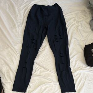 ALO Yoga Black Leggings with Cut-Out Design